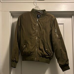 Atmosphere Unisex Style Khaki Bomber Jacket - Size 6
